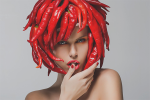  Červená paprika na vlasy